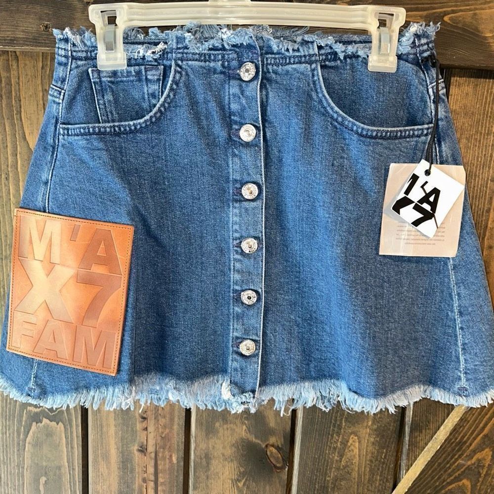 Nwt Marques Almeida X 7for All Mankind Denim Skirt — image 5 of 8